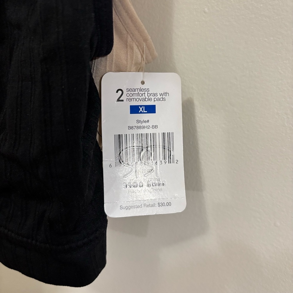 Hanes Black and Tan Sports Bras with Wide Straps - Picture 6 of 8